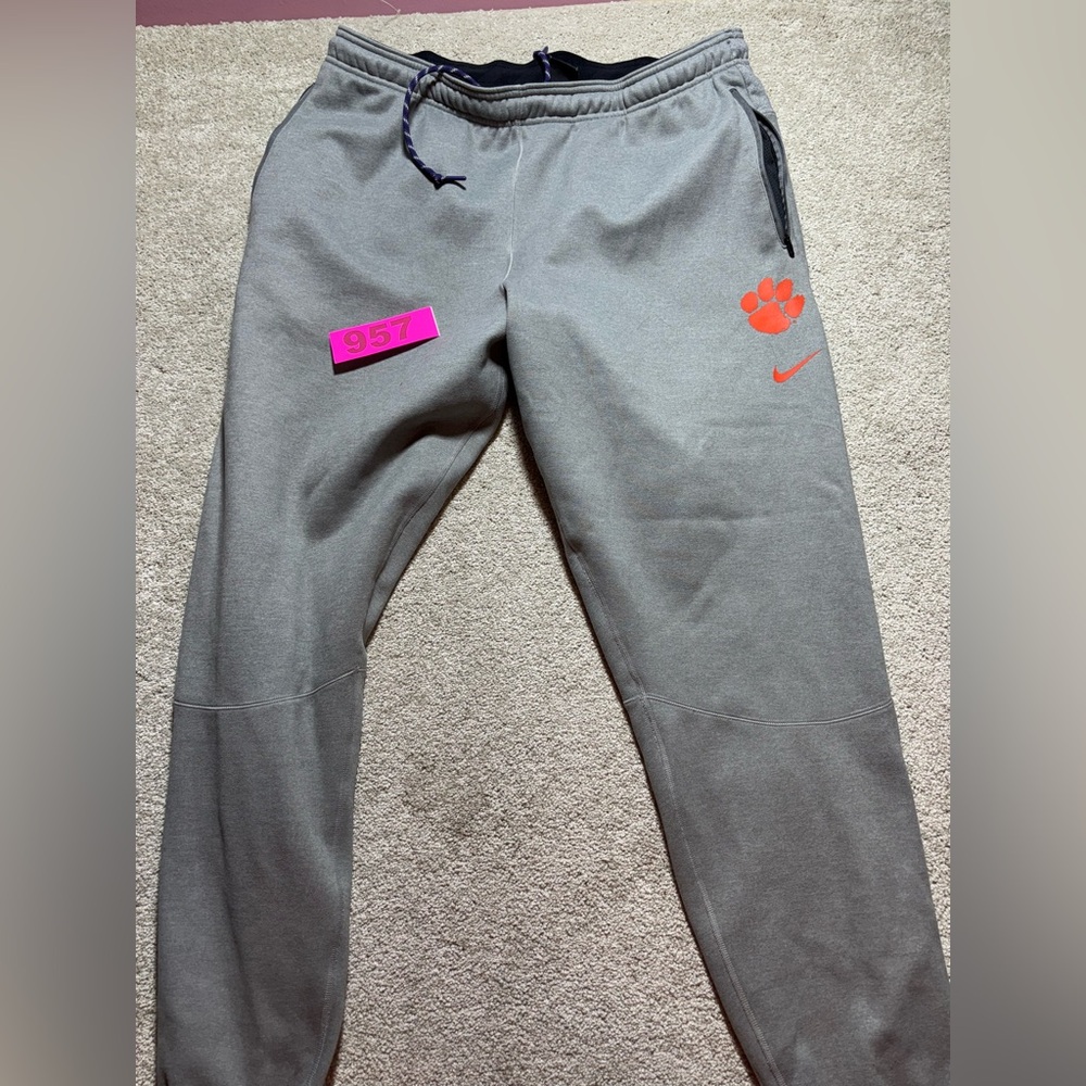 Nike Clemson tiger thick grey joggers sz XXL